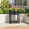 VidaXL Planter with Shelf Grey 54x34.5x81 Cm Solid Pine Wood 823754
