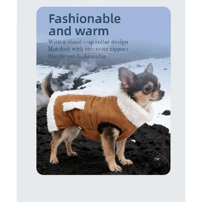 Sleeveless Warm Vest for Dogs In Autumn and Winter, Suitable for Small and Medium-sized Dogs