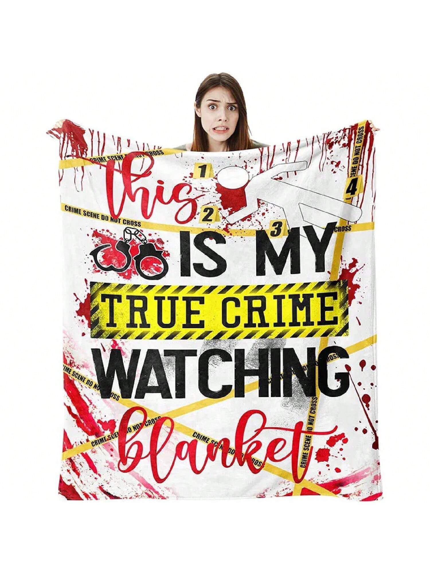 

1pc Crime Flannel Blanket Gift Square Blanket Soft And Comfortable For Adults At Home Picnic Travel Blankets For Beds 75X95CM серый