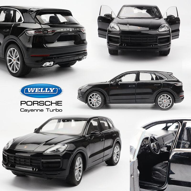 Welly 1/24 Porsche Cayenne Turbo Alloy Miniature Toy Car Model Diecast Metal Static Scale Model Car Kid Toy Vehicle Gifts