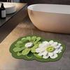 Soft Diatomite Mat Flower Diatomaceous Earth Bath Mats Non-slip Bathroom Tub Carpet Quick Dry Women Room Door Rug Absorbent