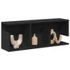 VidaXL Wall Cabinet 80x20x30 Cm Black Engineered Wood 854833