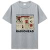 Radiohead T Shirt Vintage Hip Hop Rock Band Tshirt Unisex Music Fans Funny Prints Unisexs Short Sleeve  Cotton Harajuku Tees