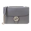 Double G Buckle Chain Shoulder Bag Women Shoulder Bag Gray 510303-CAO0G-1226