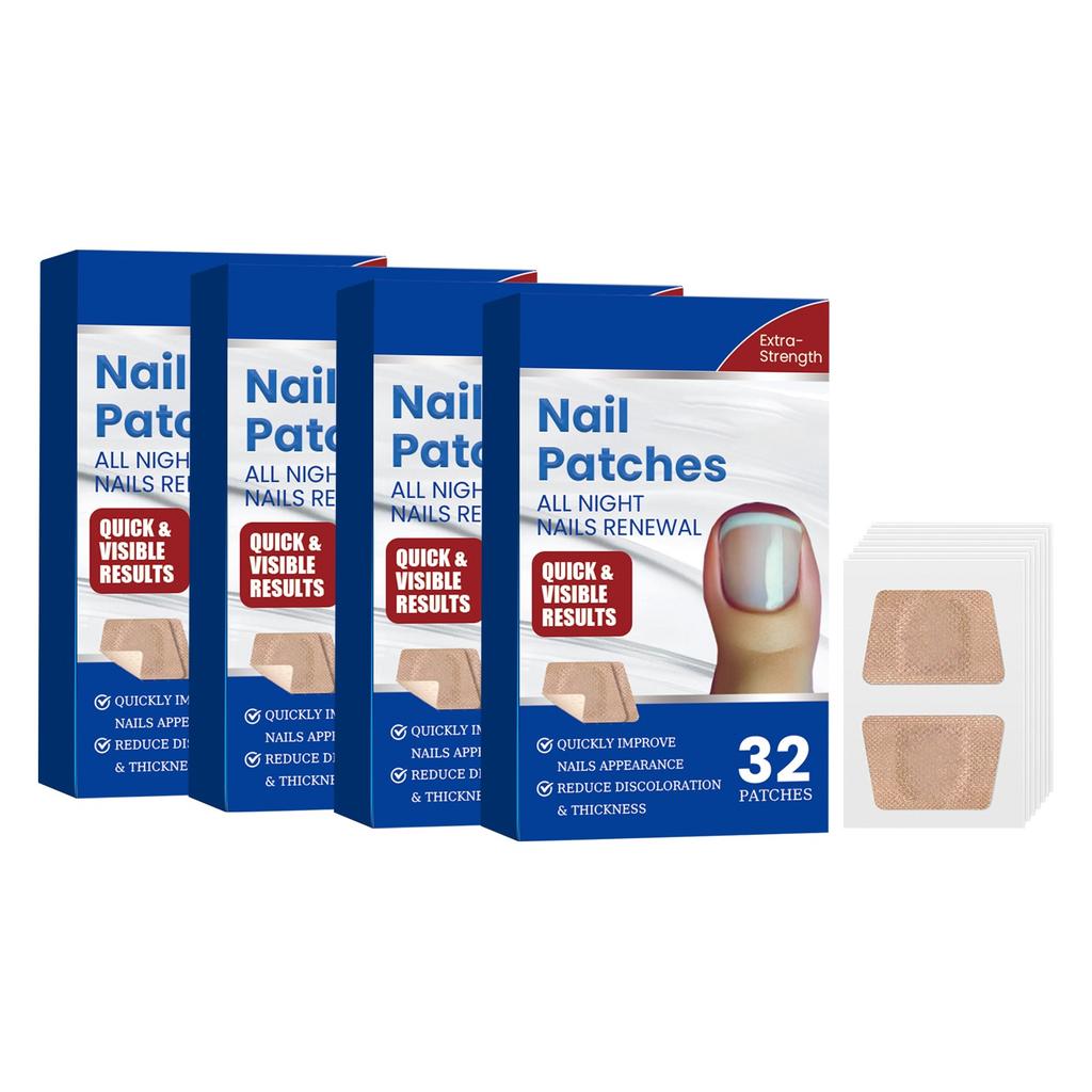 Tånagelsvampsplåster, Nattnagelvårdsplåster, Snabba nagelvårdsplåster, Minska Onychomycosis Och Mjuka Naglar (32 st/kartong) 2 st