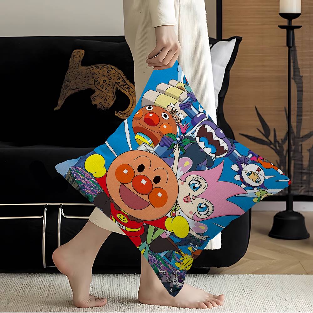 Cartoon Cute Fashion AAnpanman Stitch Lucky Dragon Pillow Cover Sofa Cushion Cover Home Room Decoration Children Gift