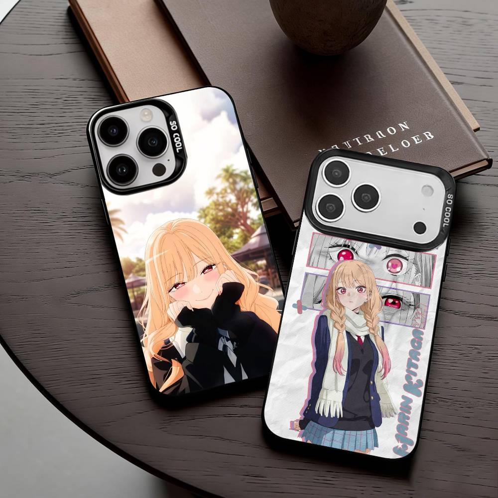 My Dress Up D-Darling M-Marin K-Kitagawa Phone Case For iPhone17,16,15,14,13,12,11 Plus,Pro Max Black Candy Silver Plated Cover