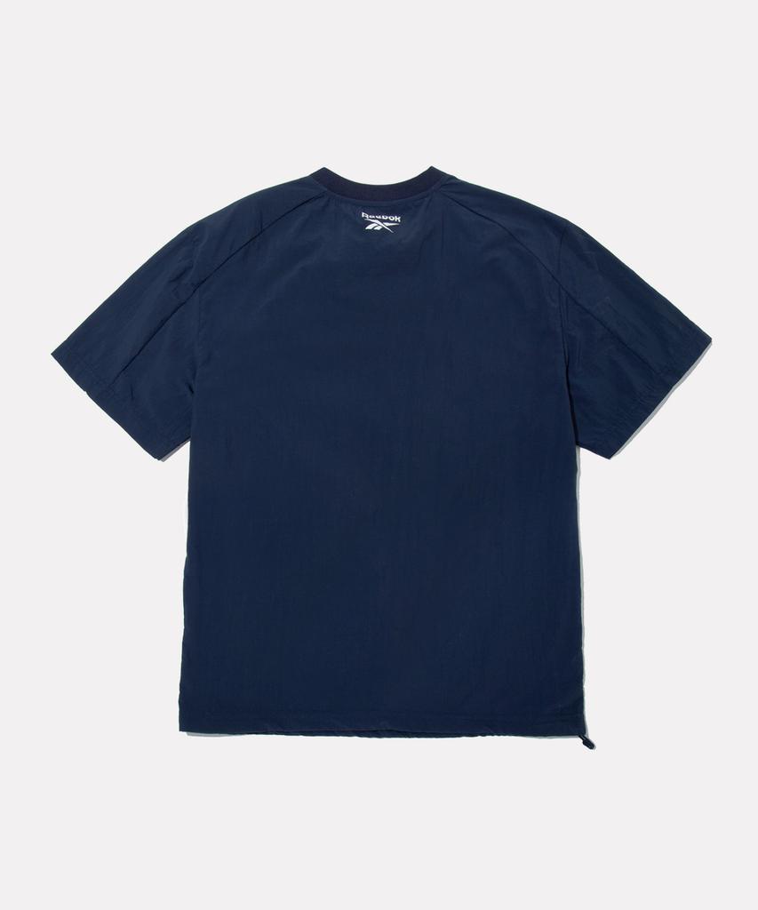 Reebok New Basic Lettering Short Sleeve Piste - Navy