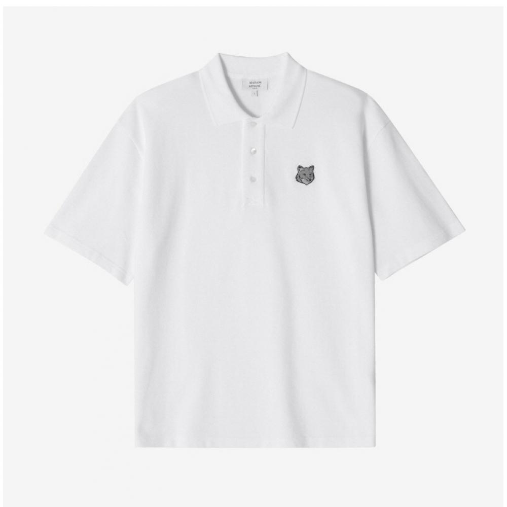 MaiSon KitSune Om00213kj7010 P100 Bold Fox Head Patch Polo Men S Short Sleeve Tee