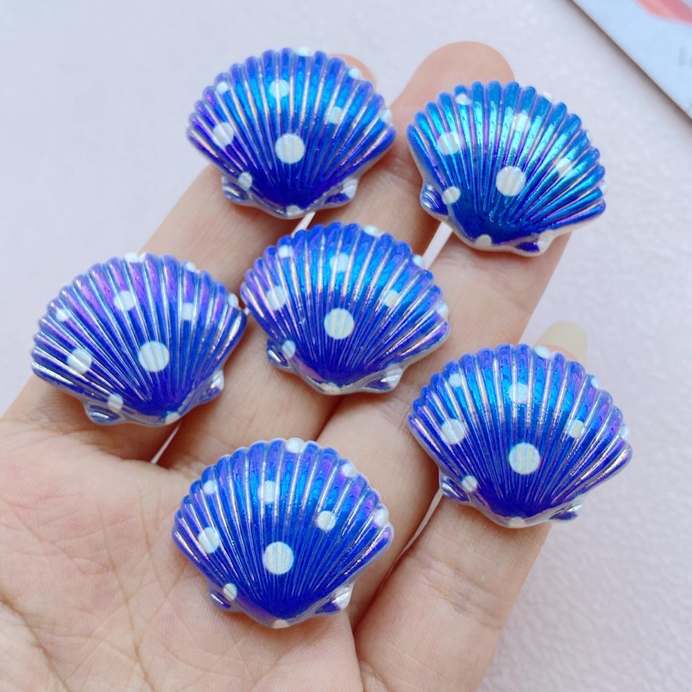 10Pcs New Cute Resin Cartoon Colorful Shells Series Flat Back Scrapbooking DIY Jewelry Craft Decoration Accessories
