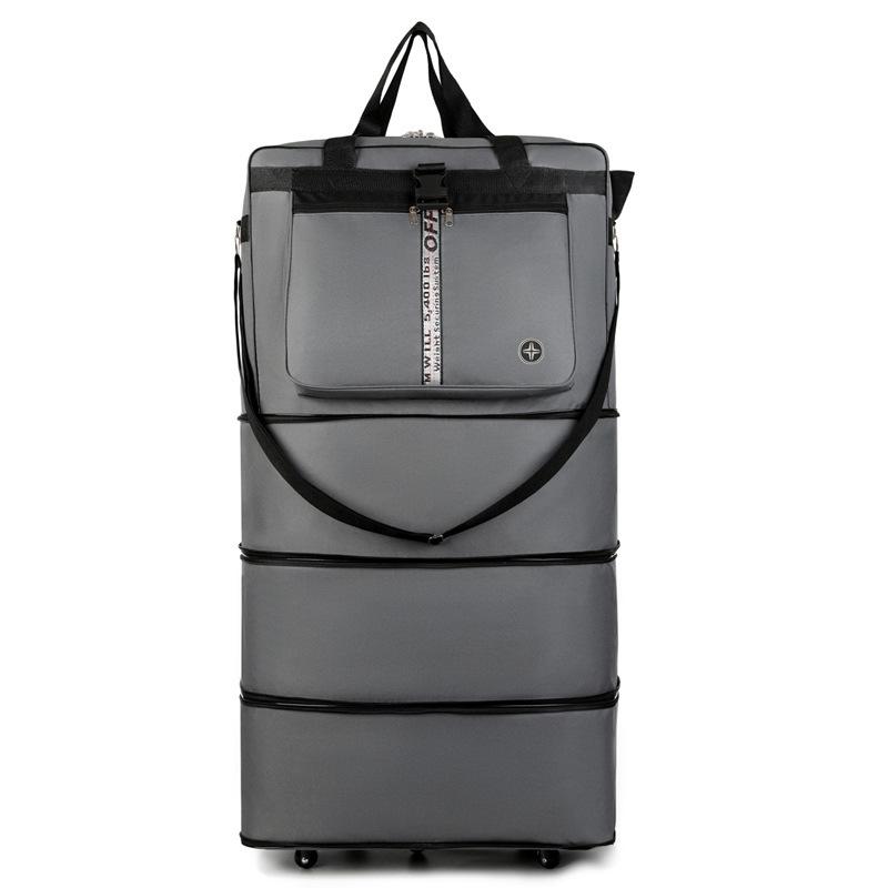 New Fashion Airline-Checked Luggage Large Capacity Folding Travel Bag Universal Wheel Oxford Cloth Luggage Bag
