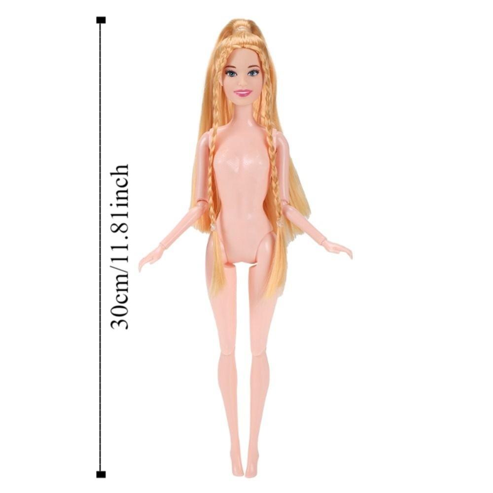 Curly Hair Action Figure Body Dark Skin DIY Dress Up Toy Supermodel Nude Doll Doll Accessories