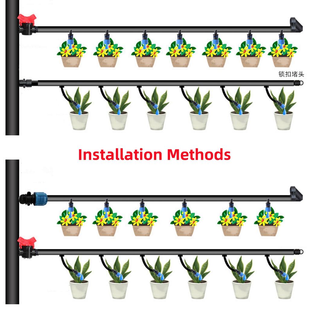 50/100Pcs Blue Adjustable Flow Rate Dripper Agricultural Garden Potted Plants Irrigation 4~14 L/H Pressure Compensating Dripper