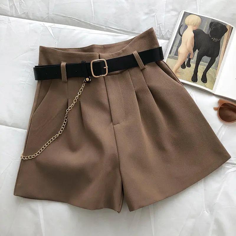 

Casual Comfortable Elegant Wild Shorts Women s Woolen Shorts Autumn Winter Slim Wide Leg A Line Shorts XXL хакі