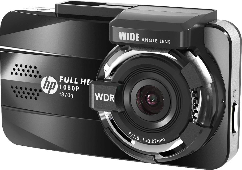 2MP Dash Cam f870g GPS SONY Sensor with Driver Assist and Parking Monitoring Hewlett-Packard (hp) WDR/FullHD & & G-Sensor
