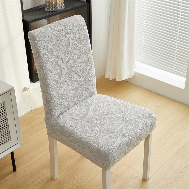 

1/4 шт. Чехлы на обеденные стулья Жаккардовые Эластичные Чехлы для Стульев Европейский Стиль Легкая Роскошь Накидки на Сиденья для Свадьбы Кухни Дома 1pc