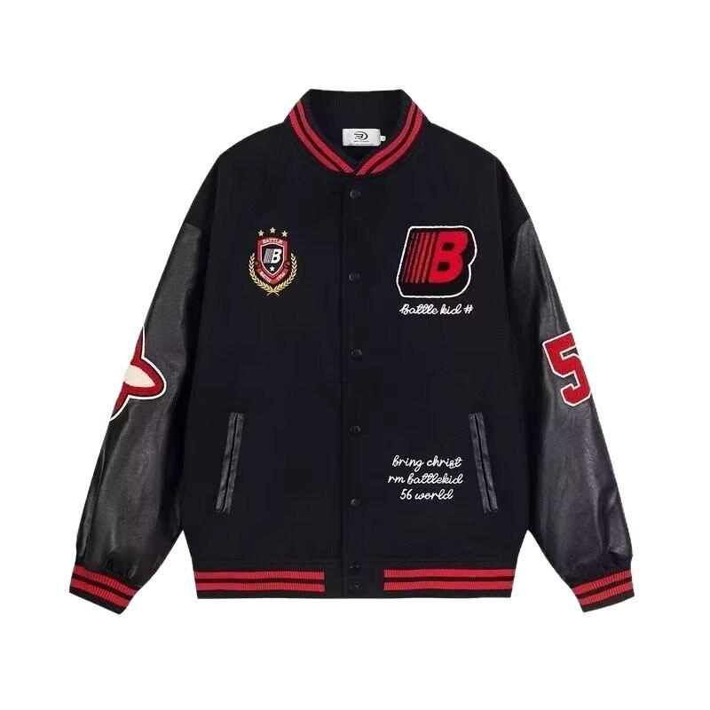 Men's and Women's Baseball-style Loose-fitting Pilot Jacket Coats for Autumn and Winter