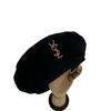 Vsl Paris Catwalk Autumn Octagonal Beret High Quality Big Hat Frosted Leather Painter Hat