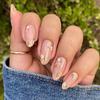 Almond False Nails: Spring-Summer Simple Floral Nail Art Tips