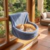 Warm Plush Radiator Cat Hammock Semicircle Plush Sleeping Nest Cat Sleeping Bag  Multi-scene Use