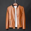 Men's Spring and Fall Casual PU Leather Jacket Oversized Size Slim Handsome Biker Clothing