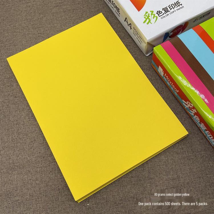 Mary A4 Color Copy Paper - Pink, Red, Light Blue, Orange, Deep Green, Yellow - Thick 80g/70g for Printing & Crafts