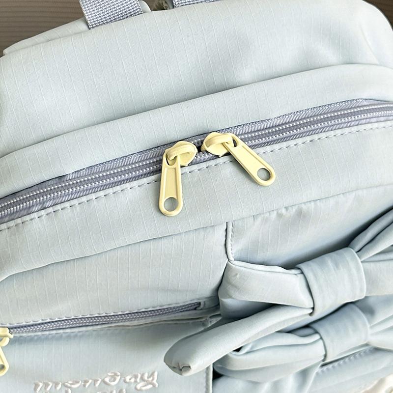 Mochila Escolar de Estudiante con Encaje de Lazo Gran Capacidad para Mujer