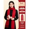 Custom Embroidered Red Scarf: Thick Neck Warmer for Autumn/Winter Team Gatherings