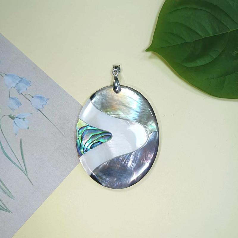 Geometric Shell Pendant Necklace For Jewelry Making Artisans