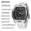 Sanda Dual Display Multifunctional Waterproof Luminous Men's Wristwatch 