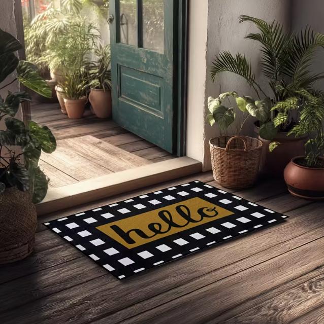 

This Black and White Checkered Door Mat Is Bathrooms and Kitchens. It s A Fashionable Housewarming Gift for Home Decor Carpets 50X80cm