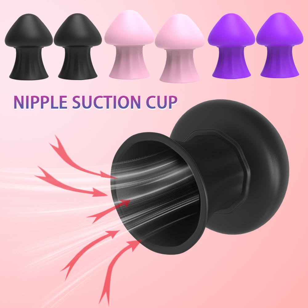 2PCS Silicone Nipple Sucker Pump Suction Cup Breast Massager Clitoris Stimulator Sex Toys for Woman Couples Bdsm Adult Toys 18+