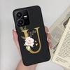 Flower Letters Case For Vivo Y22 2022 Y22S Matte Silicon Soft TPU Back Phone Cover For VivoY22 Y 22 22S Case Funda Bumper Shell