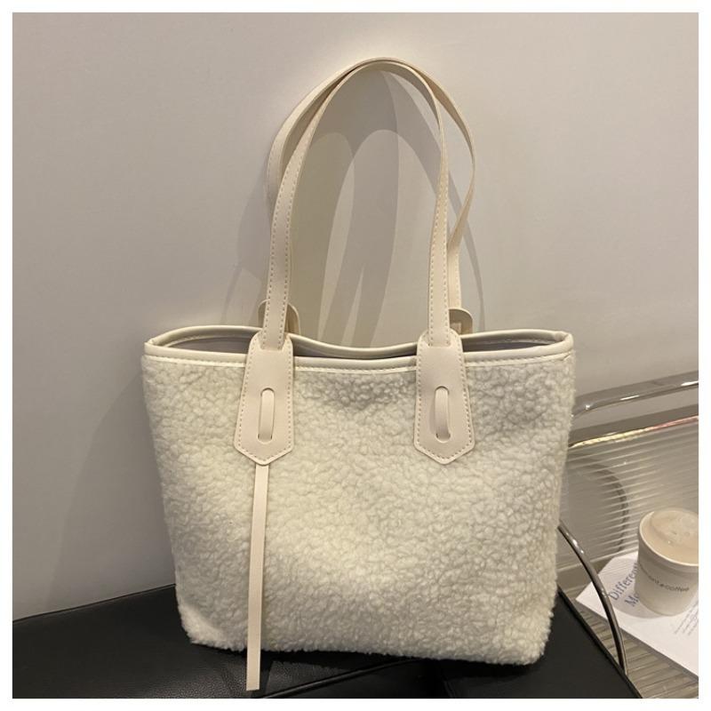 Simple tote bag plush autumn and winter handbag women's bag shoulder bag large capacity women's atmospheric bag