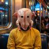 Soft Latex Animal Head Mask Halloween Mask, Realistic Turkey Shape, Breathable Full Unique Thanksgiving Day Costume Cover, for Party Dress Up Cosplay