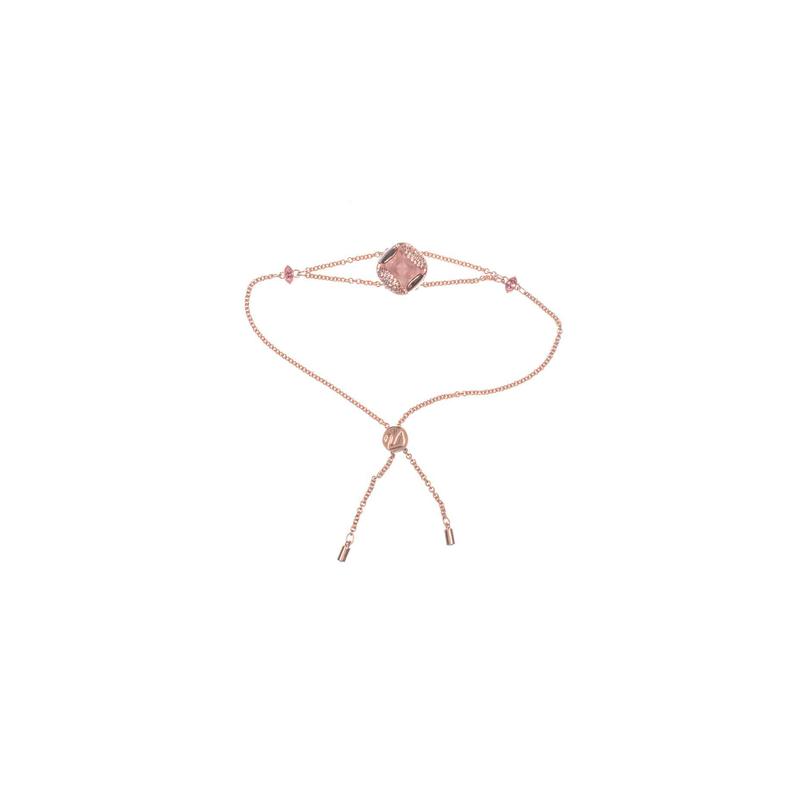 Swarovski Logo Decoration Heap Cushion Rose Gold Plated Bracelet Women s Rose Gold 5295570 золотой