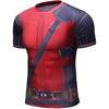 Red Plume Mens 3D Digital Printing Short Sleeve T-Shirt Outdoor Running Yoga Fitness Tight Shirt for Men