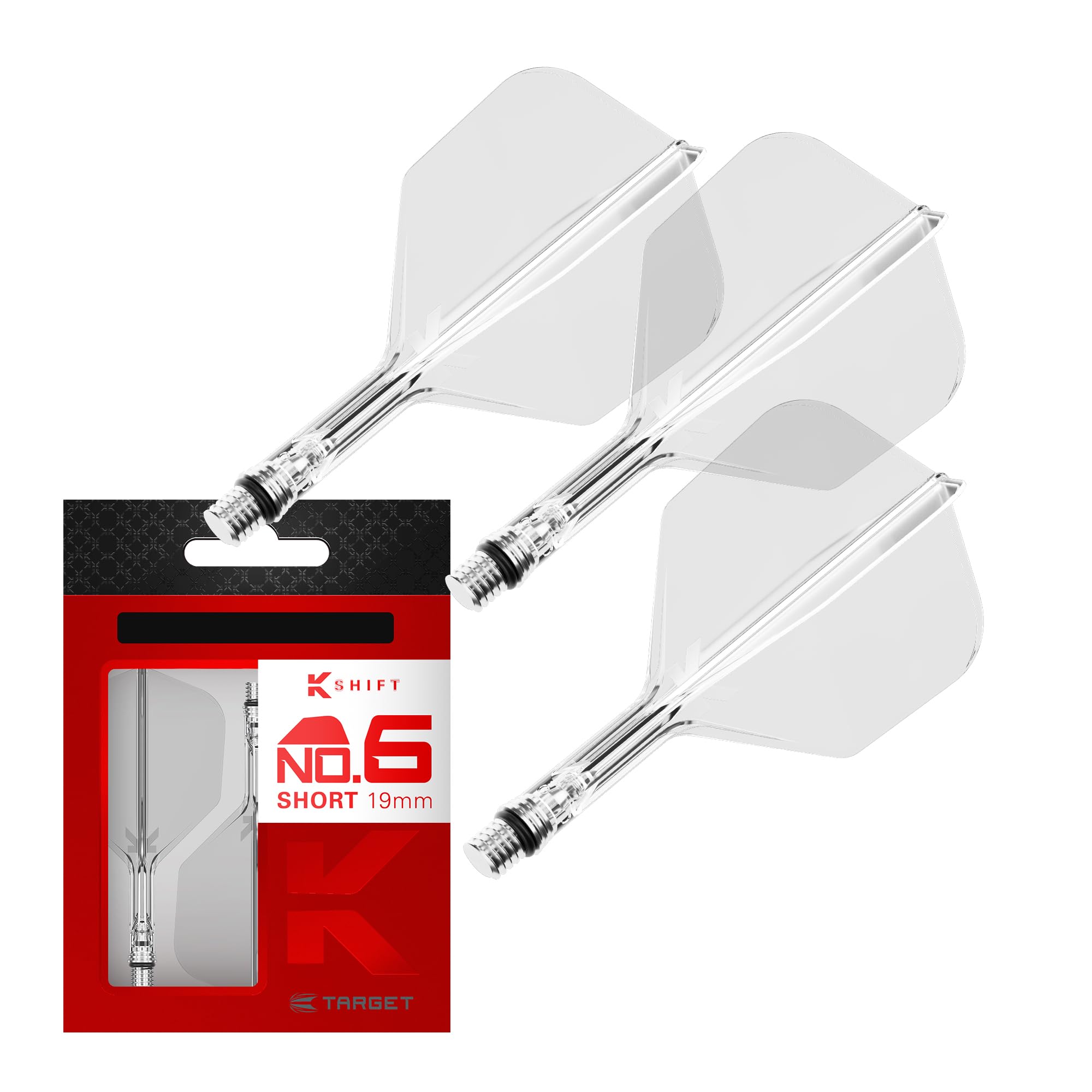 Target Darts K-SHIFT FLIGHT K Shift Flight & Shaft System Shift Spin Base dart accessory NO6 shape clear 19mm чистый