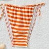 Women Two Piece Swimsuit Striped Tie Side Bikini Set Padded Bathing Suit Swimwear Beachwear