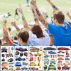 10sheets Cartoon Cars Bus Ambulance Tattoo Stickers For Face Arm Body Temporary Waterproof Tattoo Stickers Kids Creative Gifts