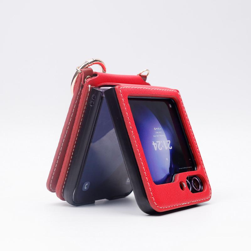 Samsung Z Flip 5 & Huawei Pocket 2 Multi-Functional Crossbody Phone Case with Card Slot
