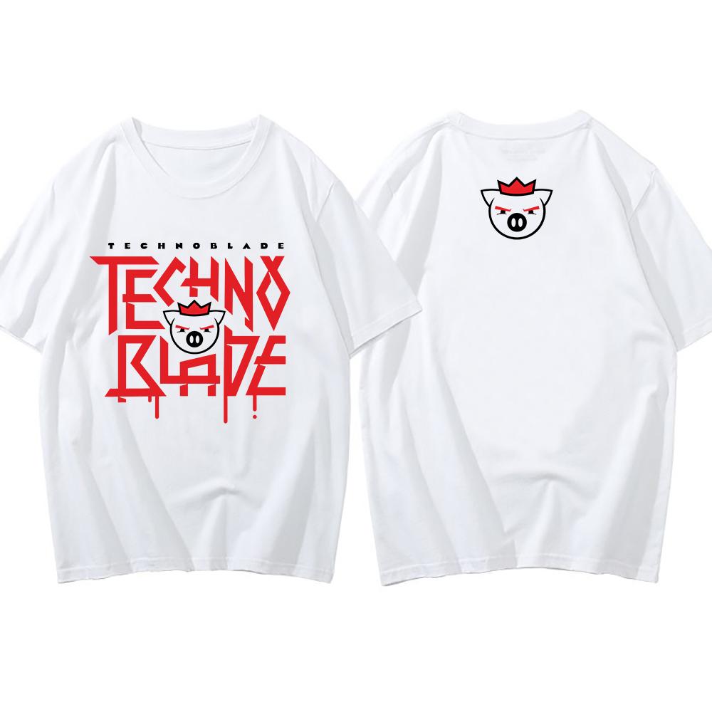 Kawaii Clothes Technoblade Dream Smp T-shirt Unisex Summer Tshirt Short Sleeve Couple Clothes Europe and America Streetwear Tops