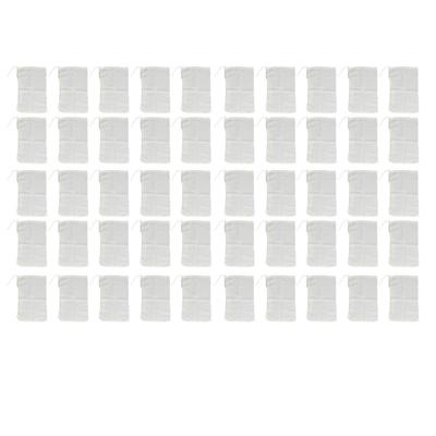 50KS 20x30cm Bavlnené sťahovacie vrecko Opakovane použiteľné mušelínové vrecko Vrecko na korenie pre domácnosť