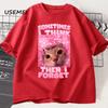Sometimes I Think Then I Forget Funny Cat Meme Tee Shirt Women Men Stupid Humor Cats T-shirt Fashion Cotton Short Sleeve Tops