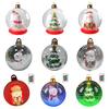 Boule de Noël Gonflable Transparente avec Lumières Décoration de Noël Extérieure en PVC Ornement Flocon de Neige Rempli de Mousse Fausse Boule de Cristal pour Décor Festif
