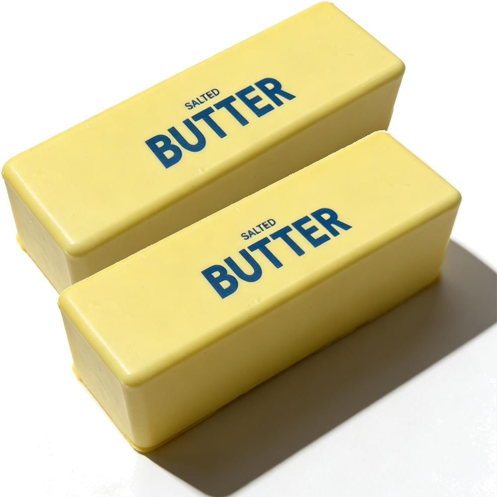2Pcs Butter Stick Squishy Fidget Toys Elastic Cheese Stick Funny Squeeze Prank Toy Stress Anxiety Relief Game