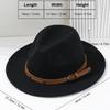 New Fashion Wool Fedora Hat Men Autumn Winter Wide Brim Jazz Cap Imitation Woolen Women Church Felt British Hat