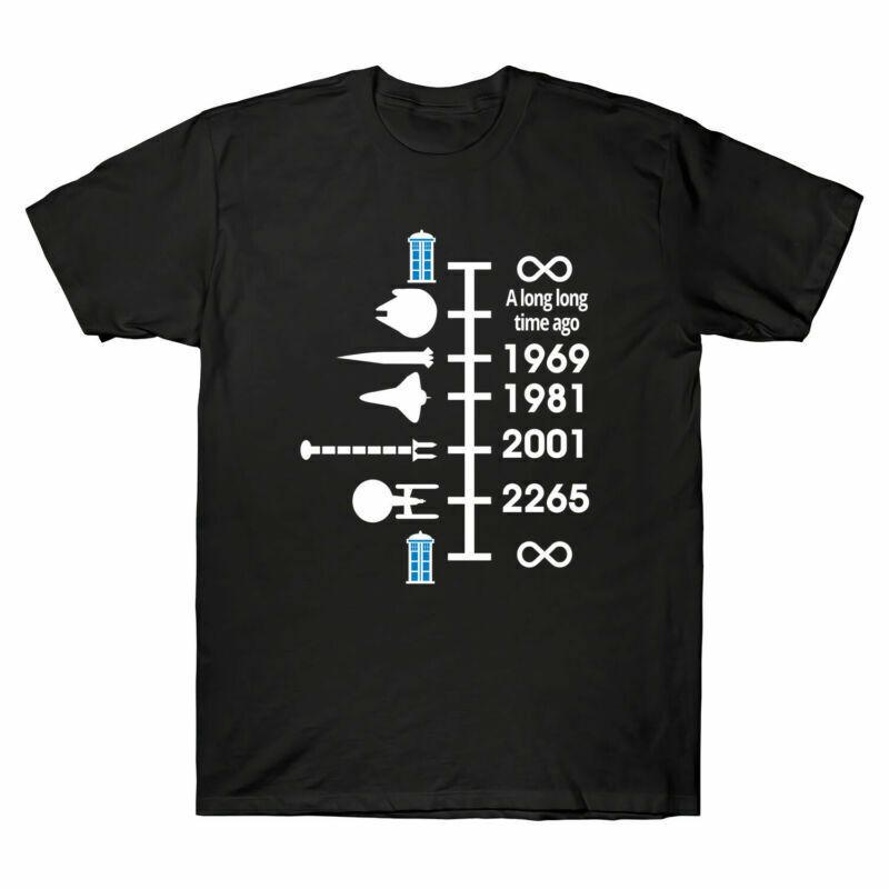 Vintage TShirt Sleeve Cotton TShirt Funny Spaceship Shirt Short Gift Timeline