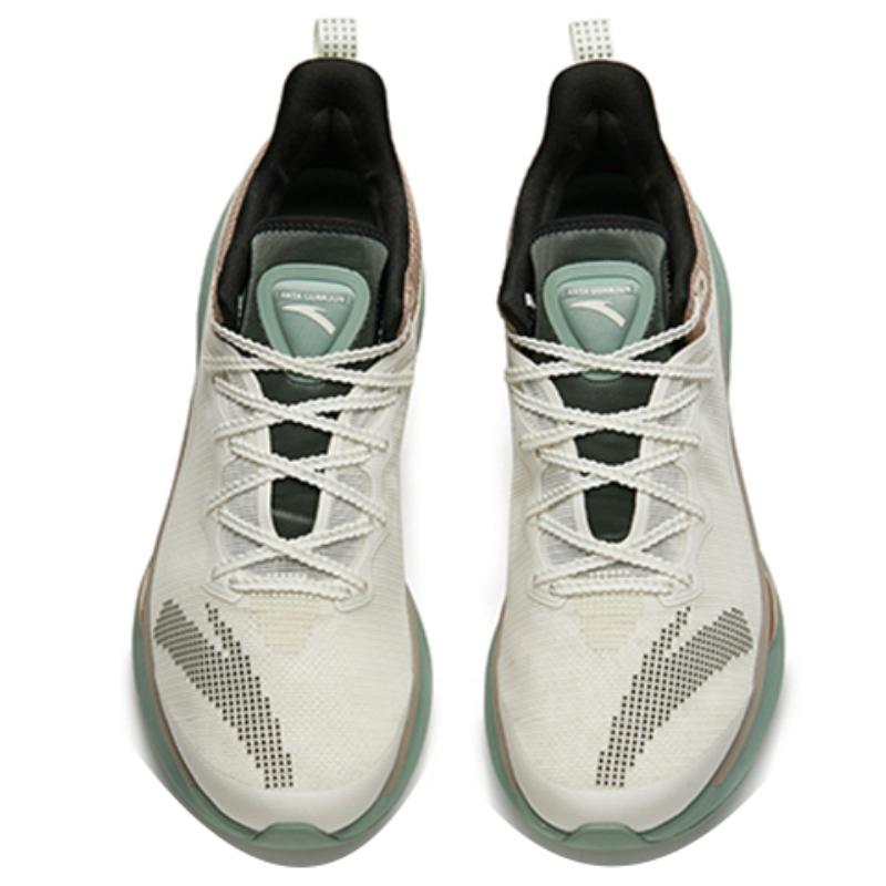 Anta Spark Low top Nitrogen Technology Training Sprint Running Shoes Men's White Gray Green Sneakers 112225680A-3