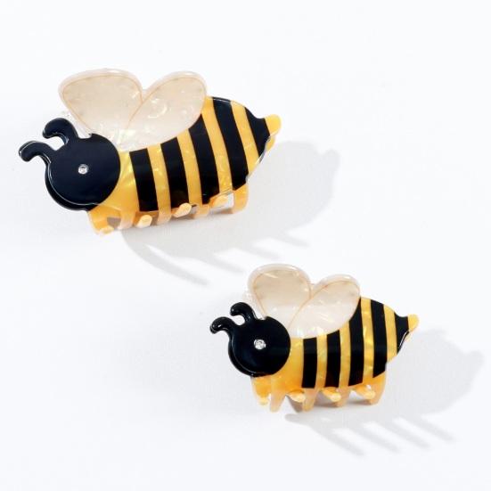 Hair Claw Cartoon Bee Shape Back Head Hair Clip Anti-slip Teeth Strong Grip Shower Hair Clamp Versatile Use Hair Accessory